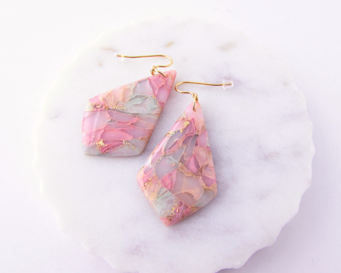 The Adelaine - Garden Party Quartz Polymer Clay Earrings