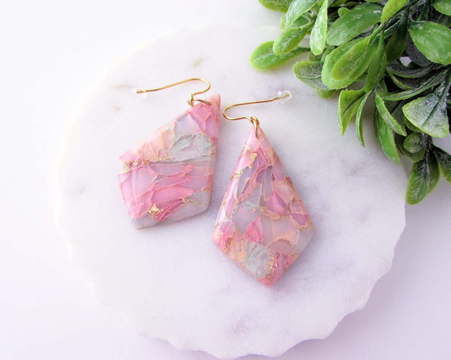 The Adelaine - Garden Party Quartz Polymer Clay Earrings