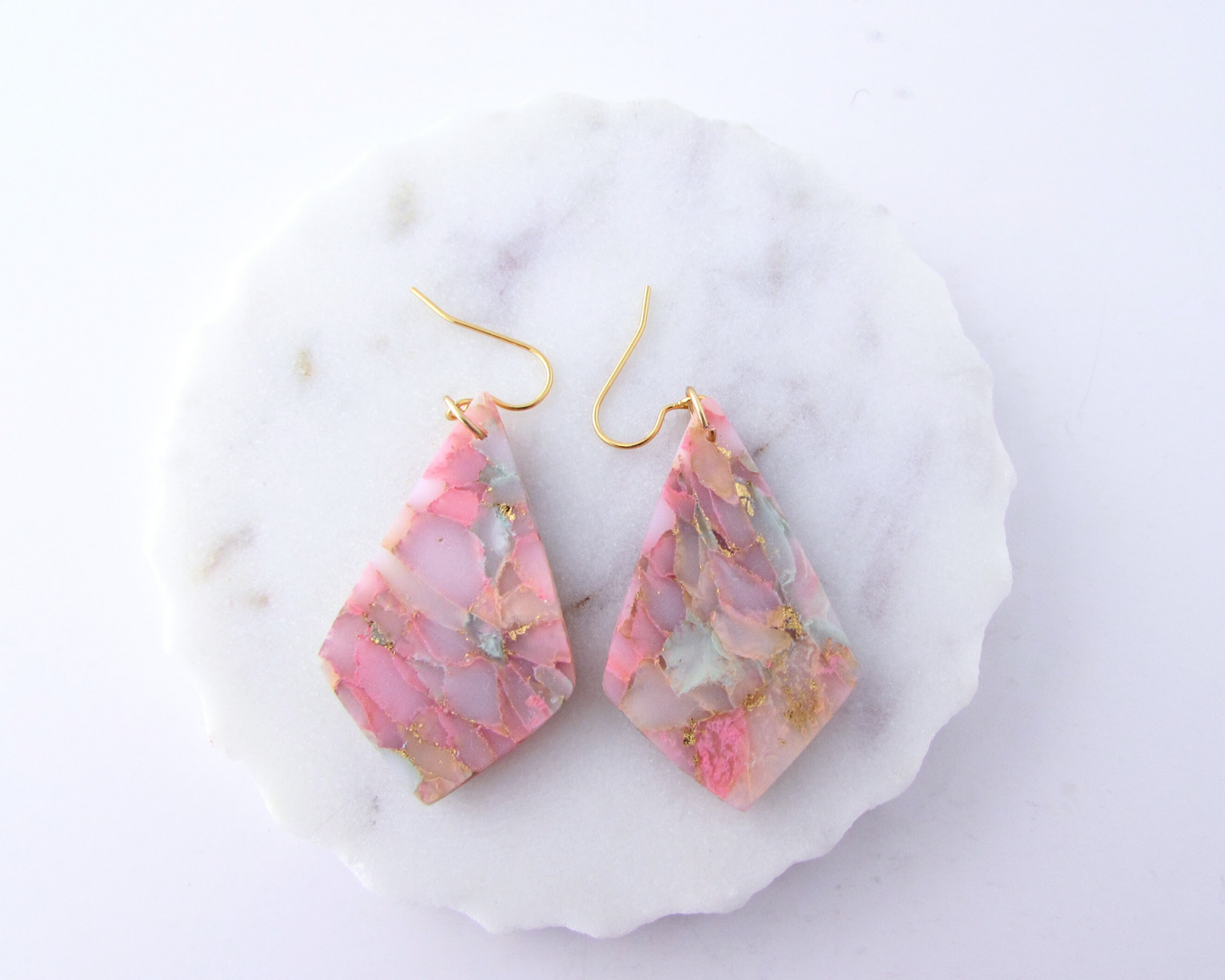 The Adelaine - Garden Party Quartz Polymer Clay Earrings