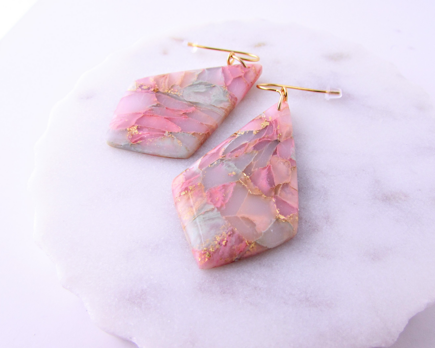 The Adelaine - Garden Party Quartz Polymer Clay Earrings