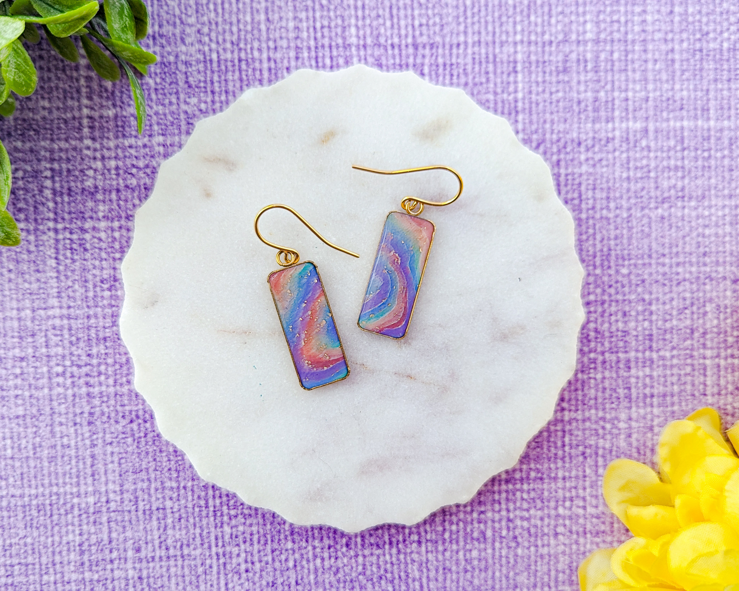 Agate Rainbow Earrings & Pendant